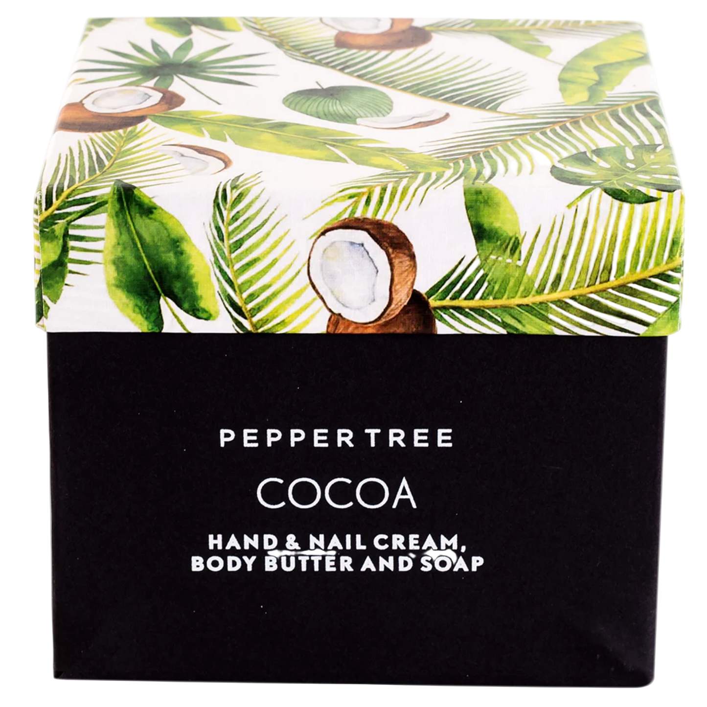 Body Essentials Cocoa hand & nail cream, body butter & soap Box