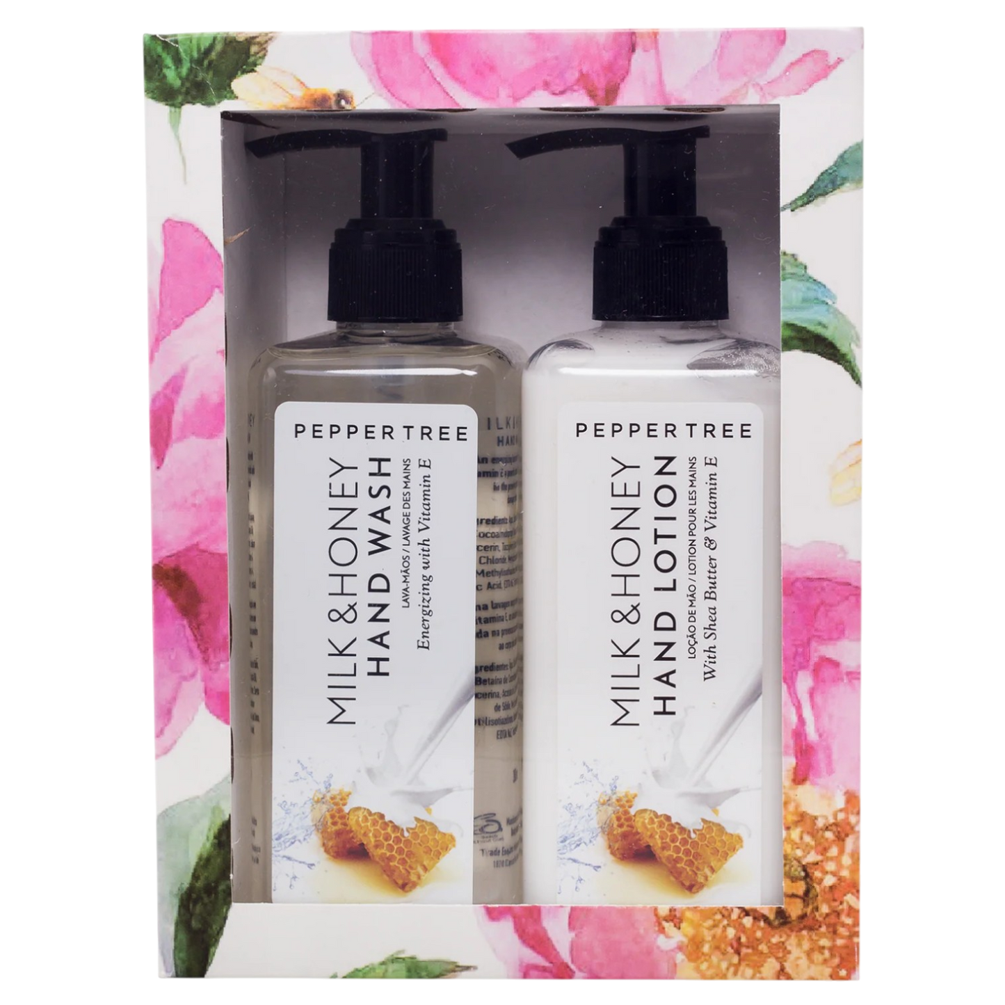 Body Essentials Milk & Honey Hand Wash & Lotion Set 300 ml x 2