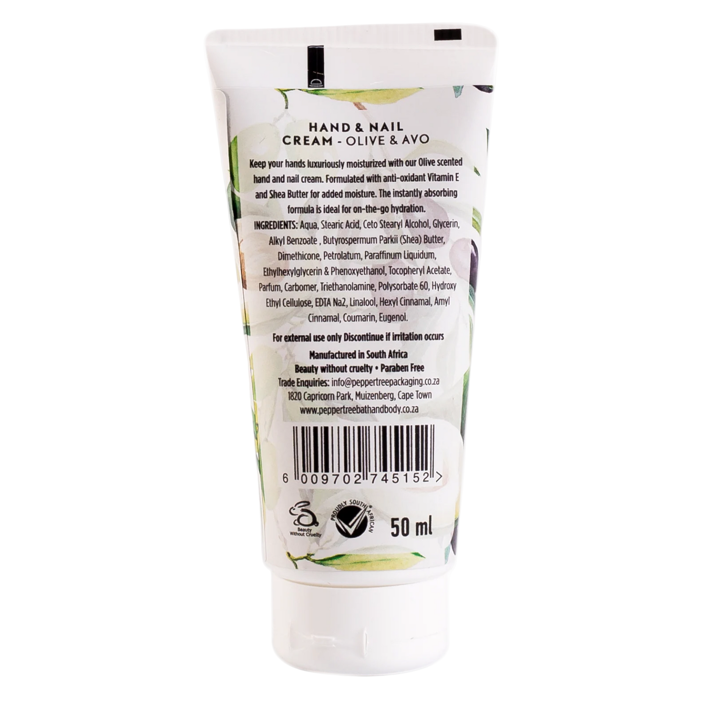 Body Essentials Olive & Avo Hand & Nail Cream 50 ml