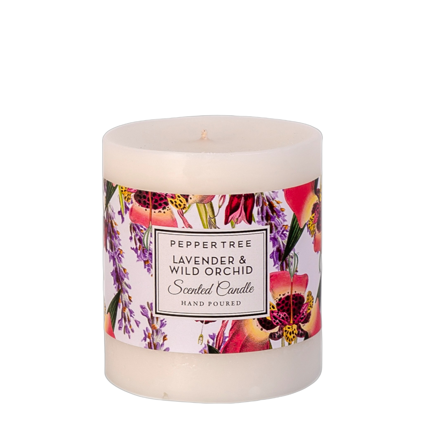 Lavender & Wild Orchid Scented Pillar Candle Small