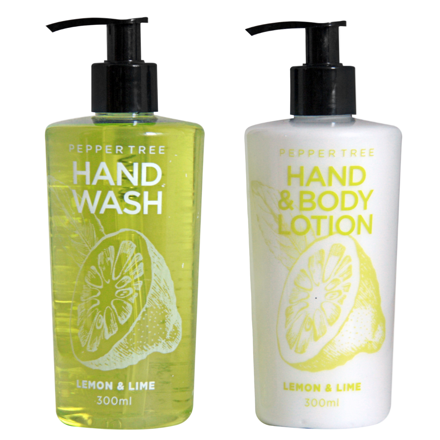 Lemon & Lime Hand Wash & Lotion Set 300 ml x 2