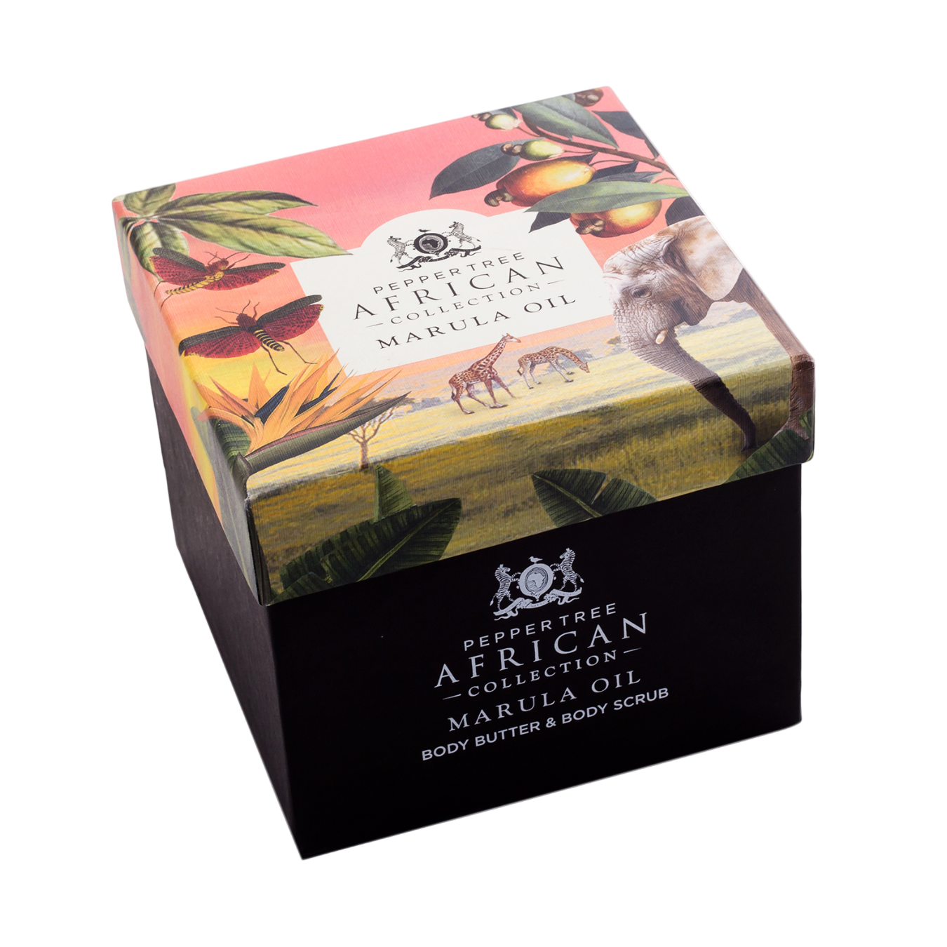 Marula Body Butter & Body Scrub Gift Box 250 ml x 2