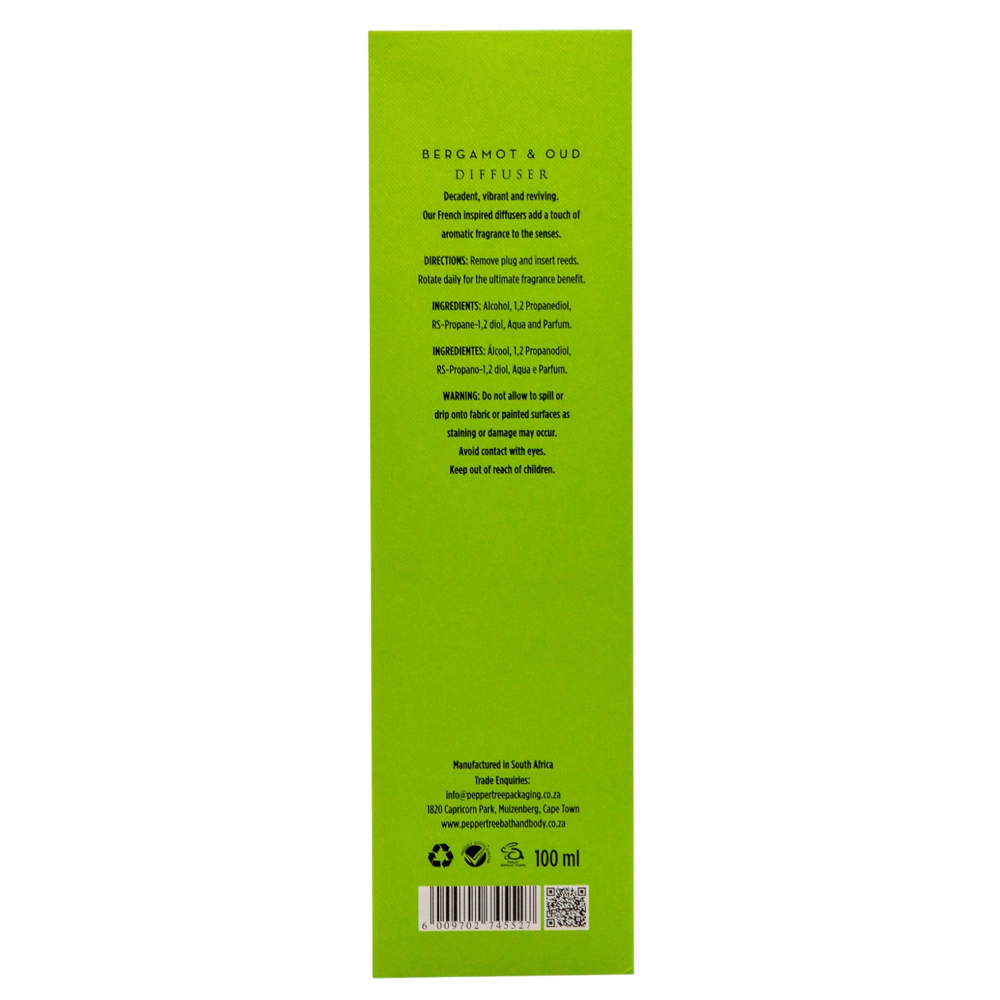 Provence Bergamot & Oud Room Diffuser 100 ml