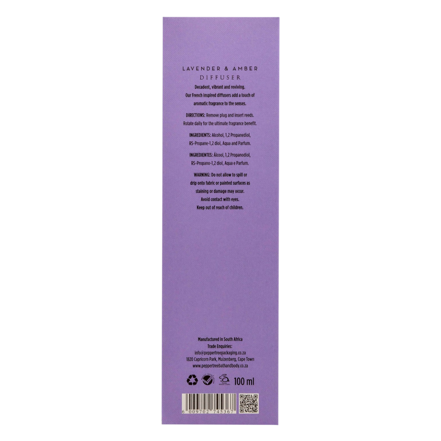 Provence Lavender & Amber Room Diffuser 100 ml
