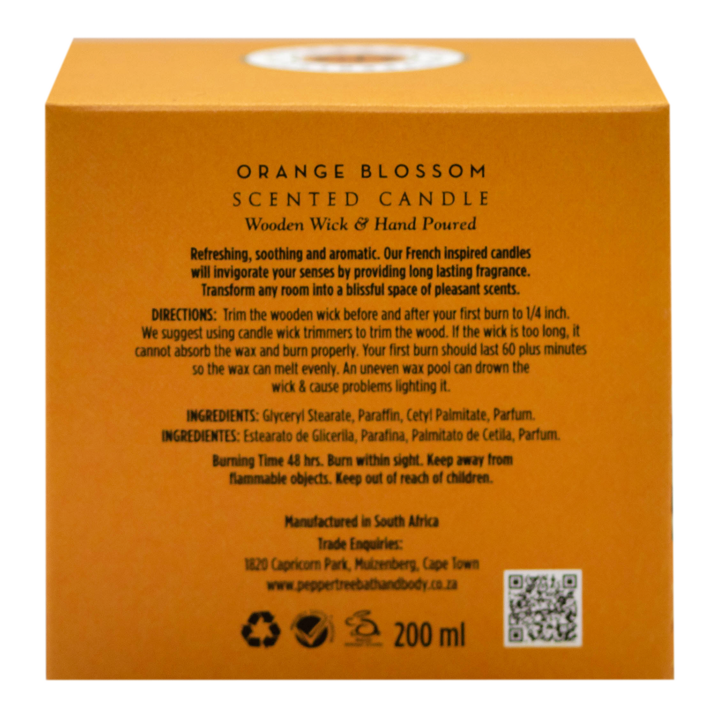 Provence Orange Blossom Scented Candle 200 g