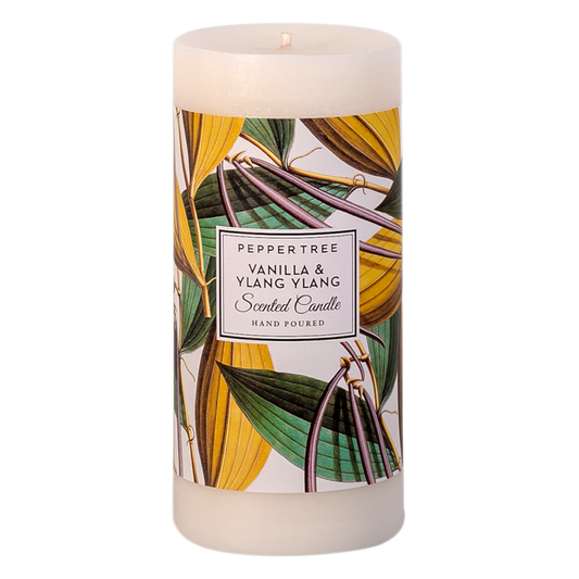 Vanilla & Ylang Ylang Scented Pillar Candle Large