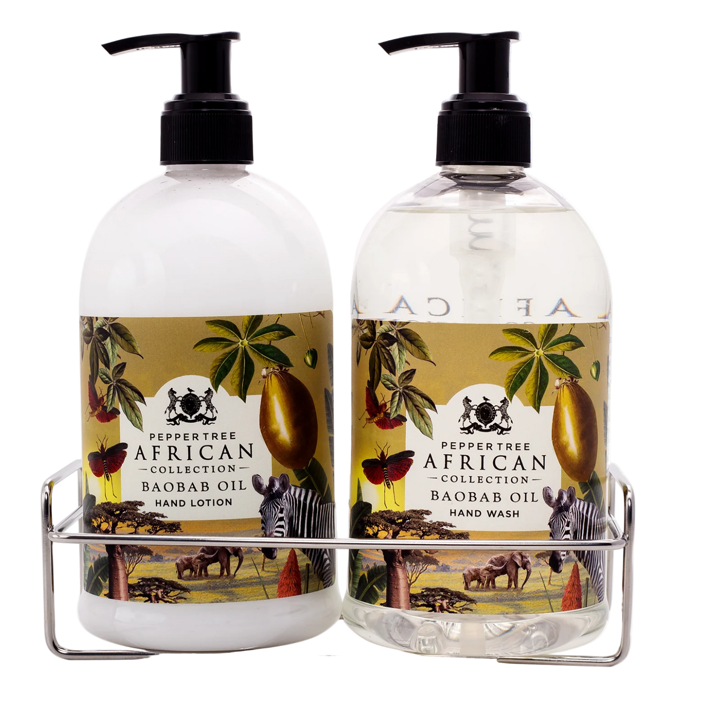 Baobab Hand Wash & Hand Lotion Caddy 500 ml x 2