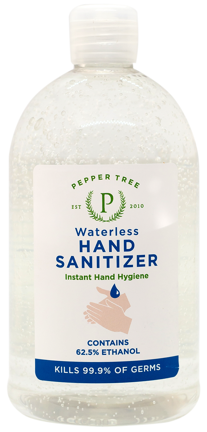 Gel Hand Sanitizer 500 ml peppertreebathandbody .za