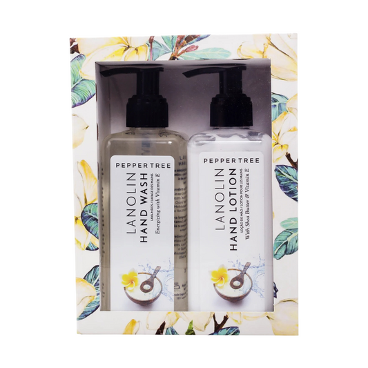 Body Essentials Lanolin Hand Wash & Lotion set 300 ml x 2