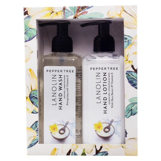 Body Essentials Lanolin Hand Wash & Lotion set 300 ml x 2