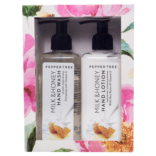 Body Essentials Milk & Honey Hand Wash & Lotion Set 300 ml x 2