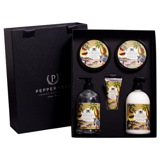 Executive Gift Box - Baobab or Marula 500 ml x 2, 250 ml x 2 & 50 ml