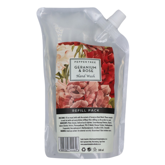 Geranium & Rose Hand Wash Refill Pouch 500 ml
