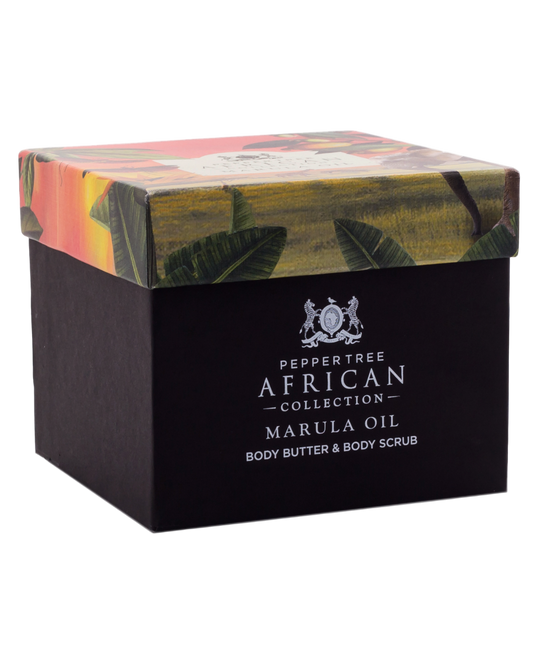 Marula Body Butter & Body Scrub Gift Box 250 ml x 2