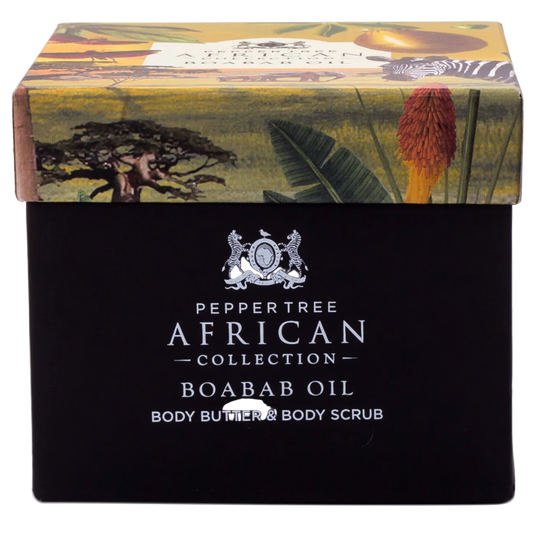 Baobab Body Butter & Body Scrub Gift Box 250 ml x 2