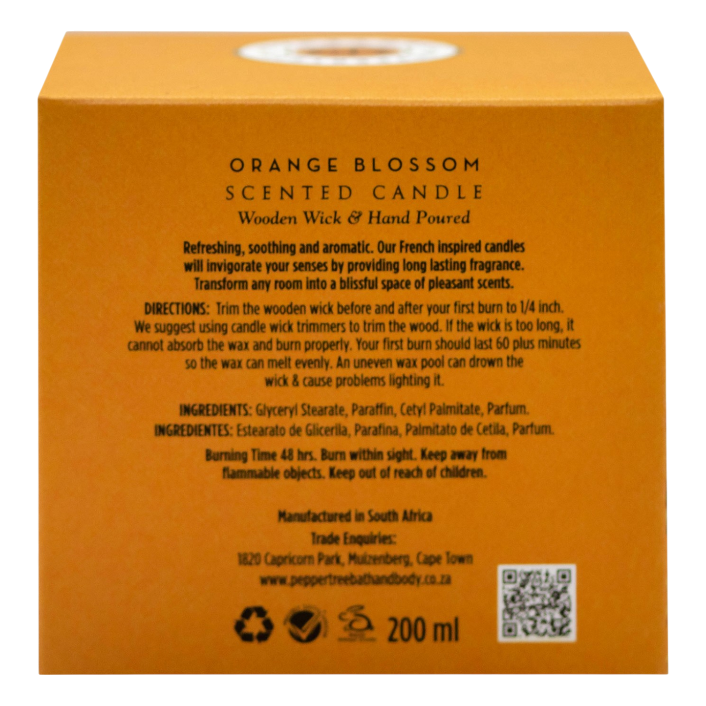 Provence Orange Blossom Scented Candle 200 g
