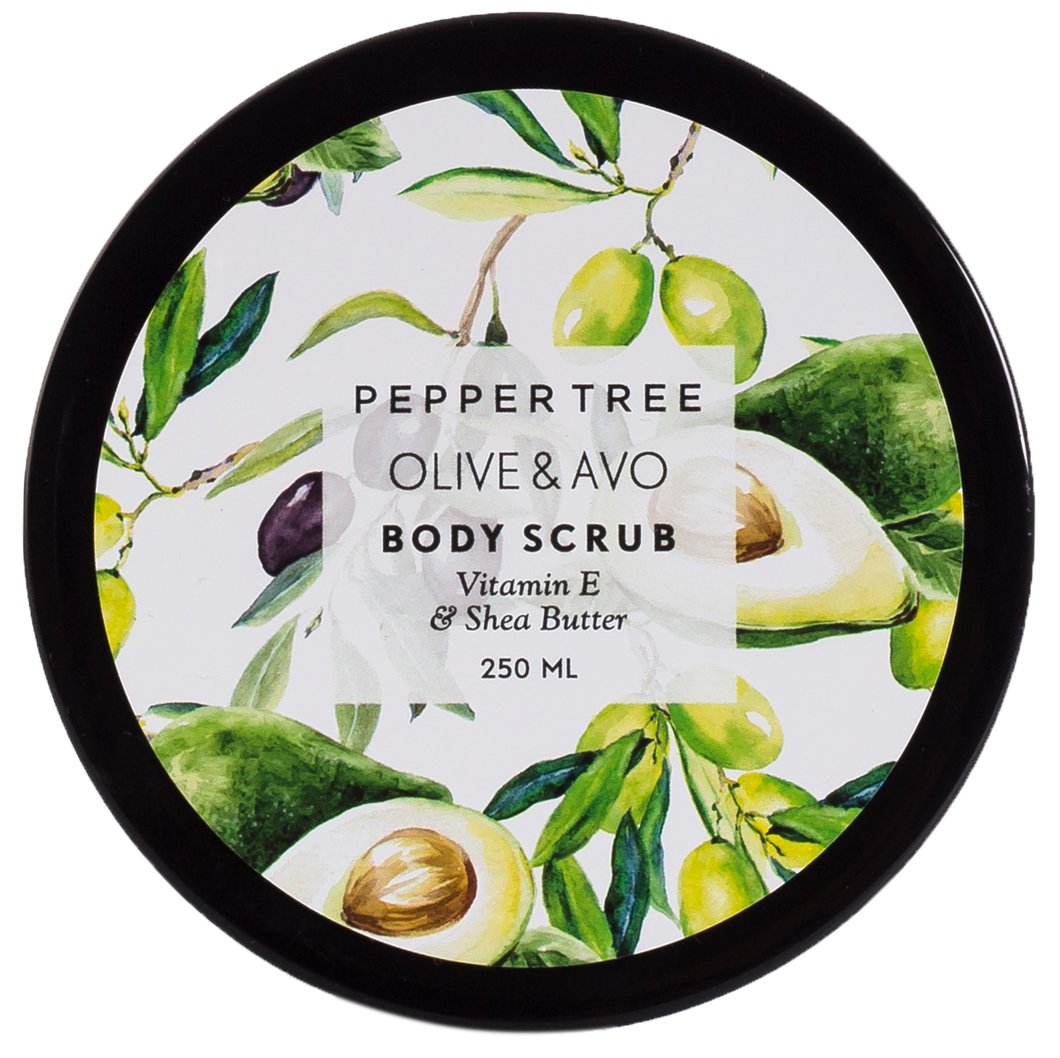 Body Essentials Olive & Avo Body Scrub 250 ml