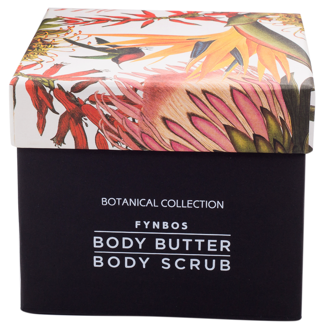 Fynbos Body Butter & Body Scrub Gift Box 250 ml x 2