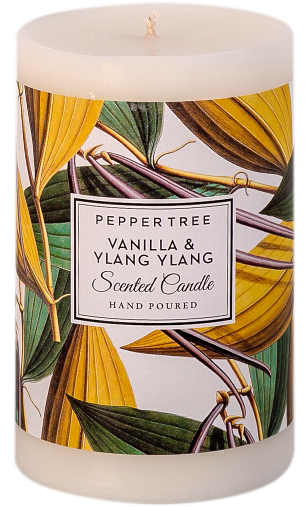 Vanilla & Ylang Ylang Scented Pillar Candle Medium